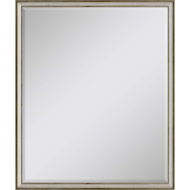 30" Wood Accent Mirror - Silver