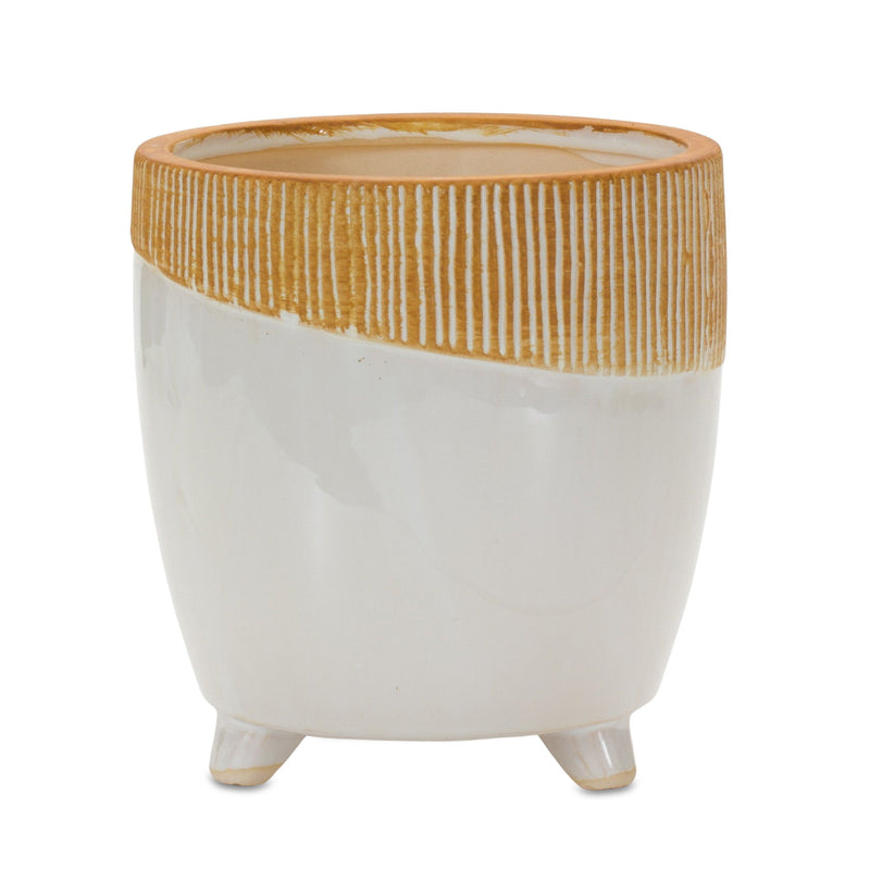 Round Pot Planter No additional pieces included - Brown / Terra Cotta