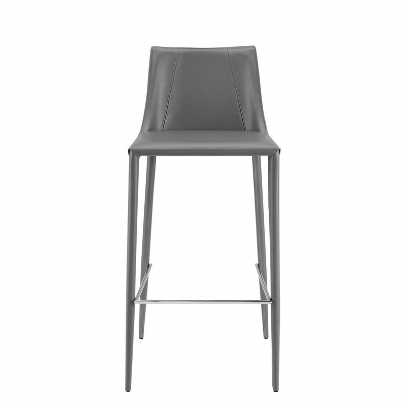 Steel Low Back Bar Height Bar Chair - Gray