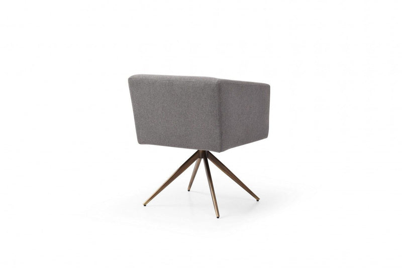 Upholstered Fabric Dining Room Arm Chair - Dark Gray
