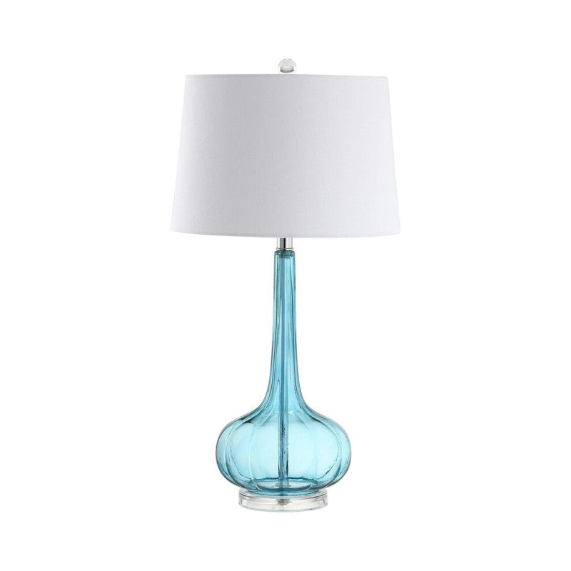 29" Novelty Table Lamps With Drum Shades (Set of 2) - Aqua