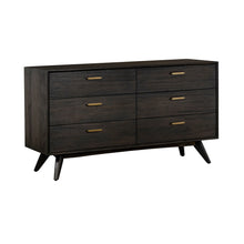 Load image into Gallery viewer, Solid Wood Six Drawer Dresser - Brown
