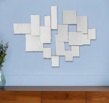 Load image into Gallery viewer, 30" Abstract Glass Contemporary Panels Unframed Accent Mirror - Clear
