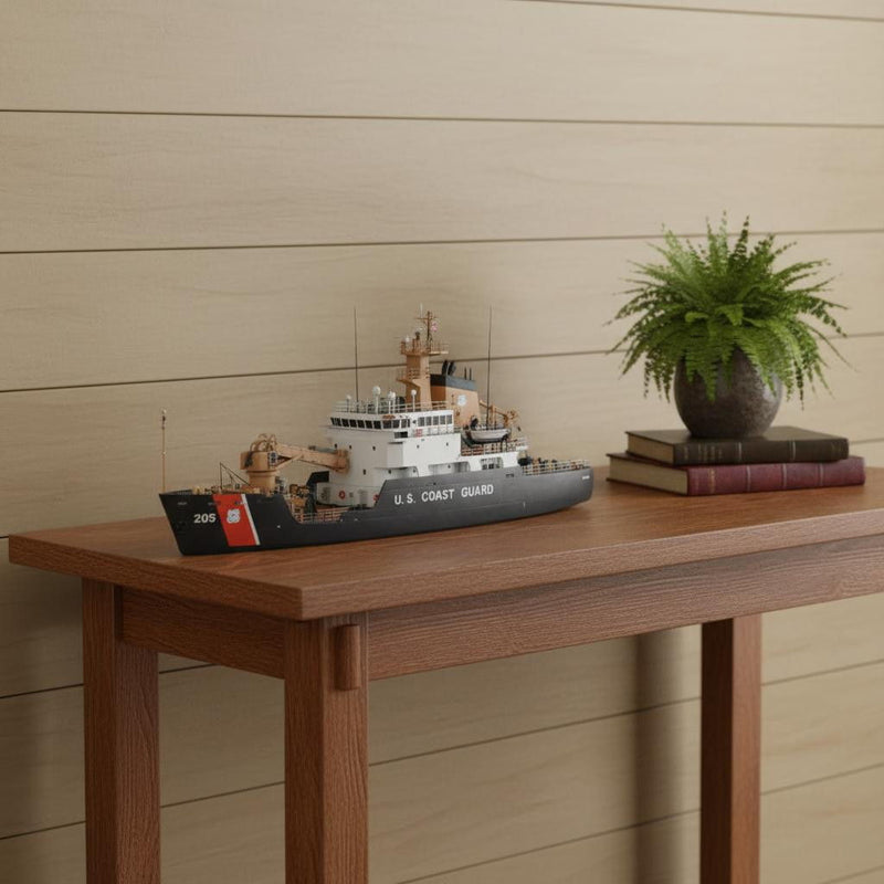 Hand Painted Model Boat (624548) - Black / White