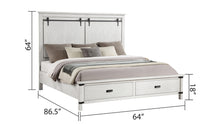 Load image into Gallery viewer, Loretta Modern Style Queen Bed Made with Wood in Antique White
