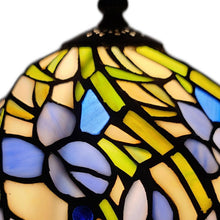 Load image into Gallery viewer, Metal Candlestick Table Lamp With Blue Dome Shade - Dark Brown
