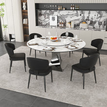 Load image into Gallery viewer, Round Dining Table &amp; 6 Chairs Set - Silver
