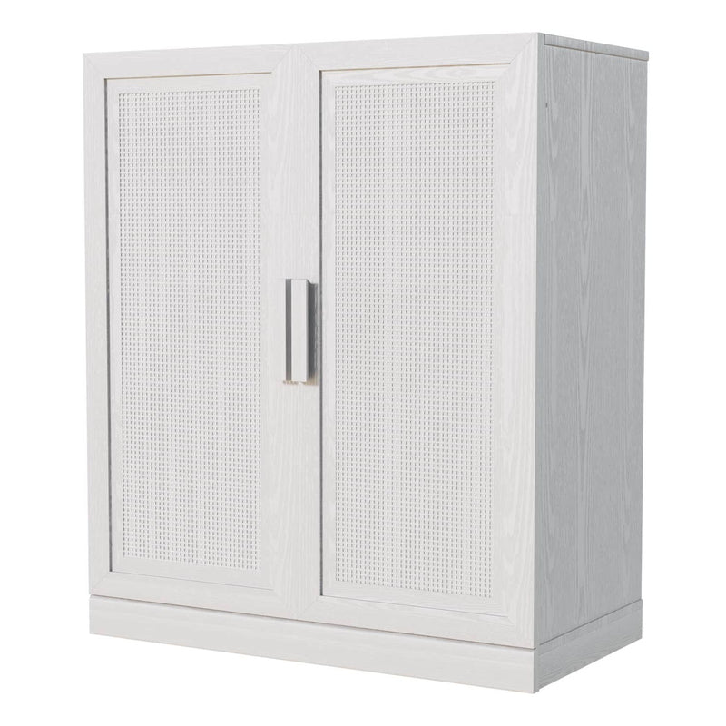 Accent Cabinet With Two Doors Wood - White