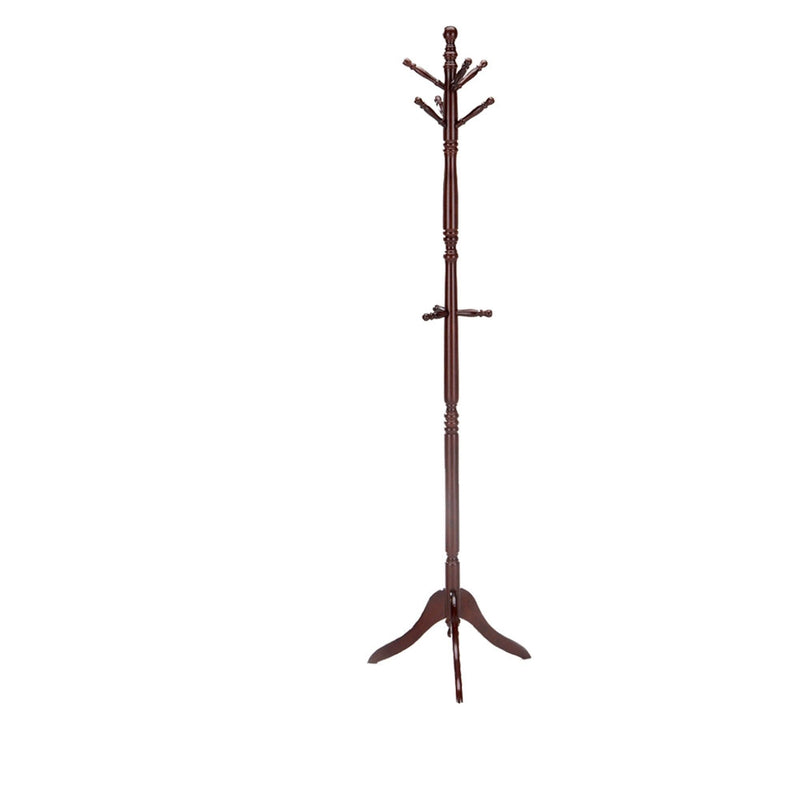 Tall Wooden Standing Coat Rack Swivel With Finish - Cherry