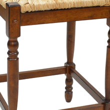 Load image into Gallery viewer, Backless Bar Height Chair With Footrest 29" - Natural and Chestnut
