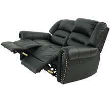 Load image into Gallery viewer, Plush Relax Power Reclining Loveseat 2 Seat Couch With USB Charging Armrest Cushion Living Room Furniture - Black
