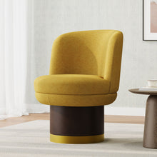 Load image into Gallery viewer, Round Swivel Accent Chair With Ergonomic Backrest For Living Room
