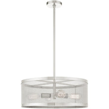 Load image into Gallery viewer, 16" Four Light Dimmable Chandelier With Shades - Nickel
