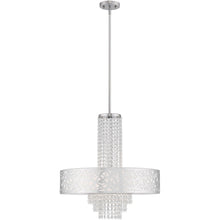 Load image into Gallery viewer, 25" Five Light Dimmable Chandelier With Shades - Silver
