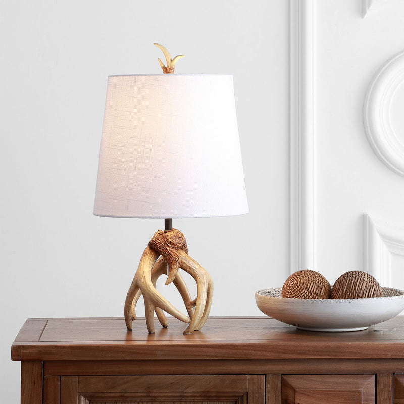 19" Novelty Table Lamp LED With Globe Shade - Natural