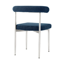 Load image into Gallery viewer, Polyester Open Back Dining Side Chairs (Set of 2) - Blue
