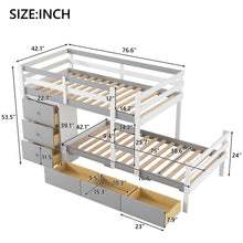 Load image into Gallery viewer, Loft Bunk Bed With Drawers And Ladder
