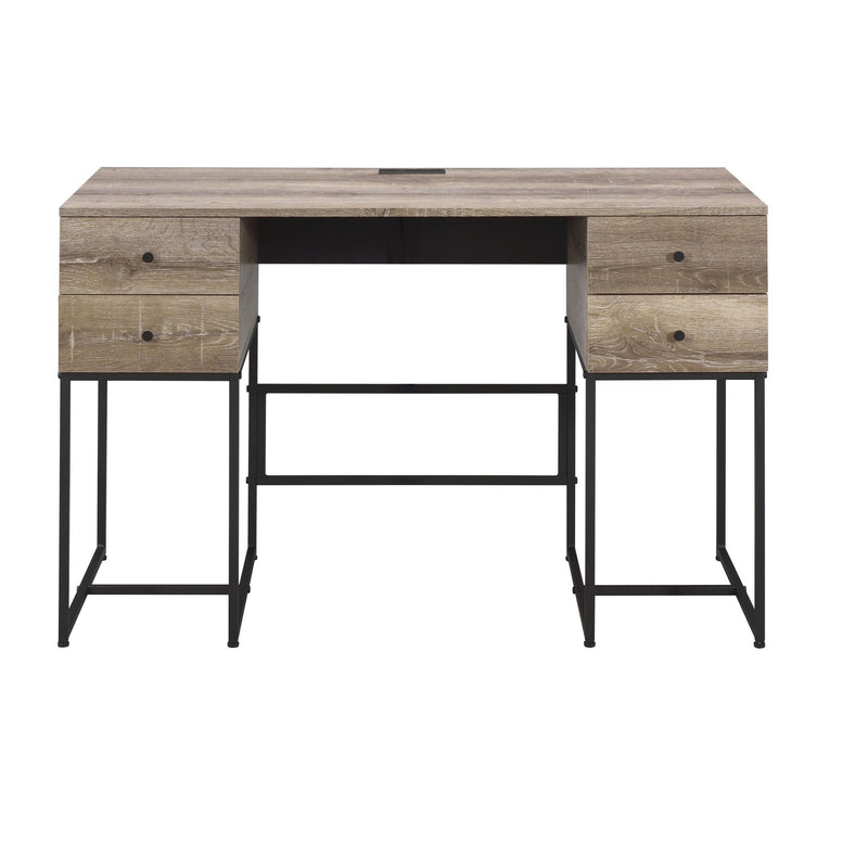 Writing Desk With Four Drawers - Brown And Black