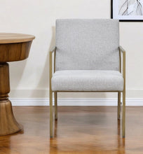 Load image into Gallery viewer, Upholstered Fabric Dining Arm Chair - Light Gray
