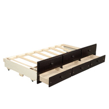 Load image into Gallery viewer, TOPMAX Captain&#39;s Bed Twin Daybed with Trundle Bed and Storage Drawers, Espresso
