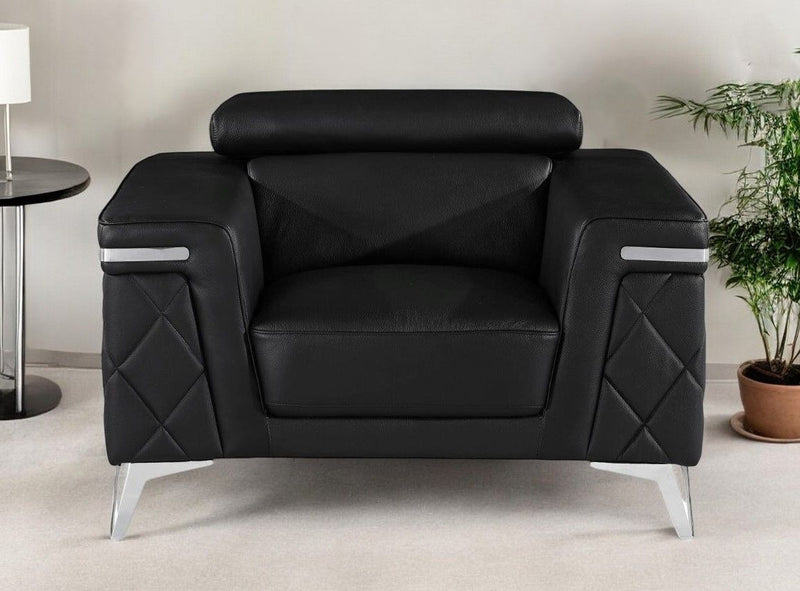 42" Metallic Arm Chair - Silver