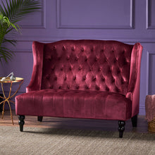 Load image into Gallery viewer, Nurturing - Upholstered Loveseat With Wing Back And Diamond Tufting
