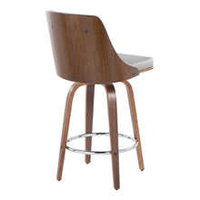 Load image into Gallery viewer, Gianna - Mid-Century Modern Fixed Height Stool With Swivel With Round Footrest (Set of 2)
