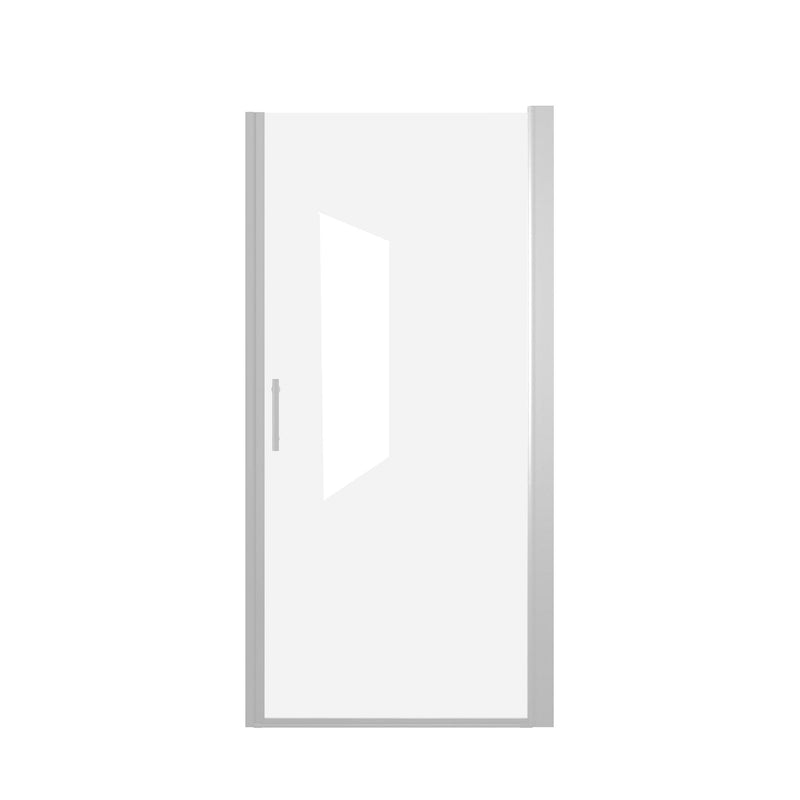 Shower Door With Explosion Proof Safety Film - Chrome