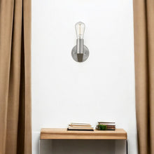 Load image into Gallery viewer, Metal And Wood Wall Sconce - Silver
