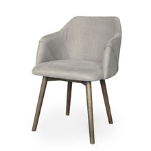 Load image into Gallery viewer, Upholstered Fabric Dining Arm Chair - Brown / Gray
