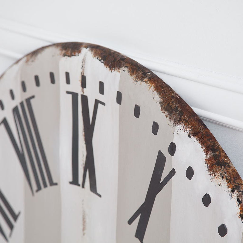 Analog Round Wall Clock - Gray / White