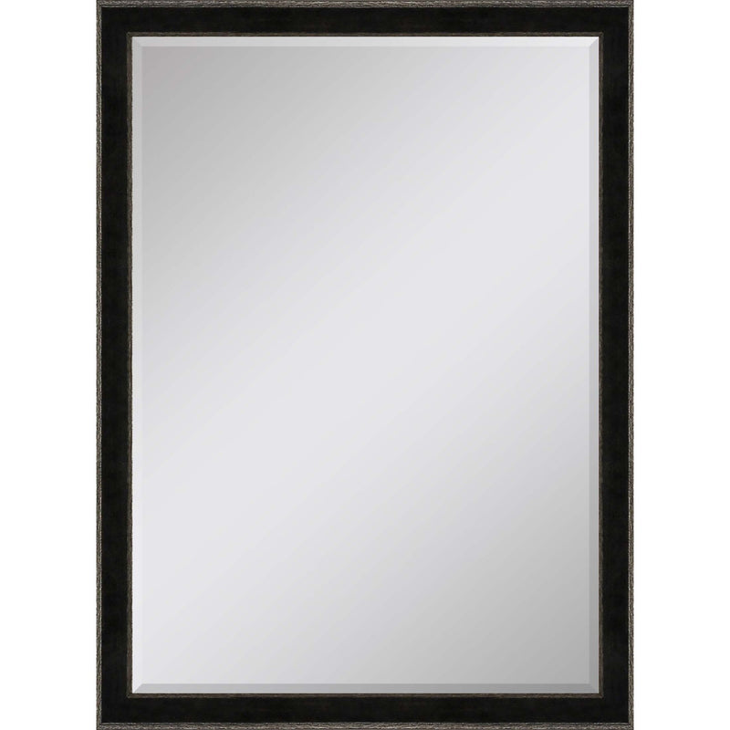40" Solid Wood Framed Accent Mirror - Dark Brown