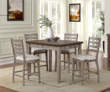 Load image into Gallery viewer, Counter Height 2 Tone 4 Drawer Dining Table - Gray
