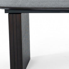 Load image into Gallery viewer, Wood Self-Storing Leaf Double Pedestal Base Extendable Dining Table - Brown
