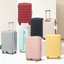 Load image into Gallery viewer, Hard Shell Luggage With Scratch Resistant Surface, 4 Wheels, Combination Lock &amp; Side Hooks
