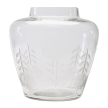 Load image into Gallery viewer, Etched Leaf Urn Table Vase - Clear
