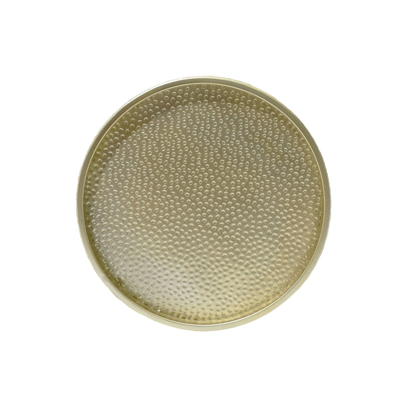 Iron Round Pedestal End Tables (727050) (Set of 2) - Gold
