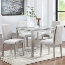 Load image into Gallery viewer, Dining Table Set With Crystal Decoration And Upholstered Chairs
