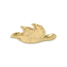 Load image into Gallery viewer, 7" Cast Iron Dove Handmade Trinket Tray - Gold
