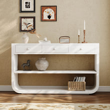 Load image into Gallery viewer, Console Table With 3 Soft Close Drawers &amp; 2 Open Shelves
