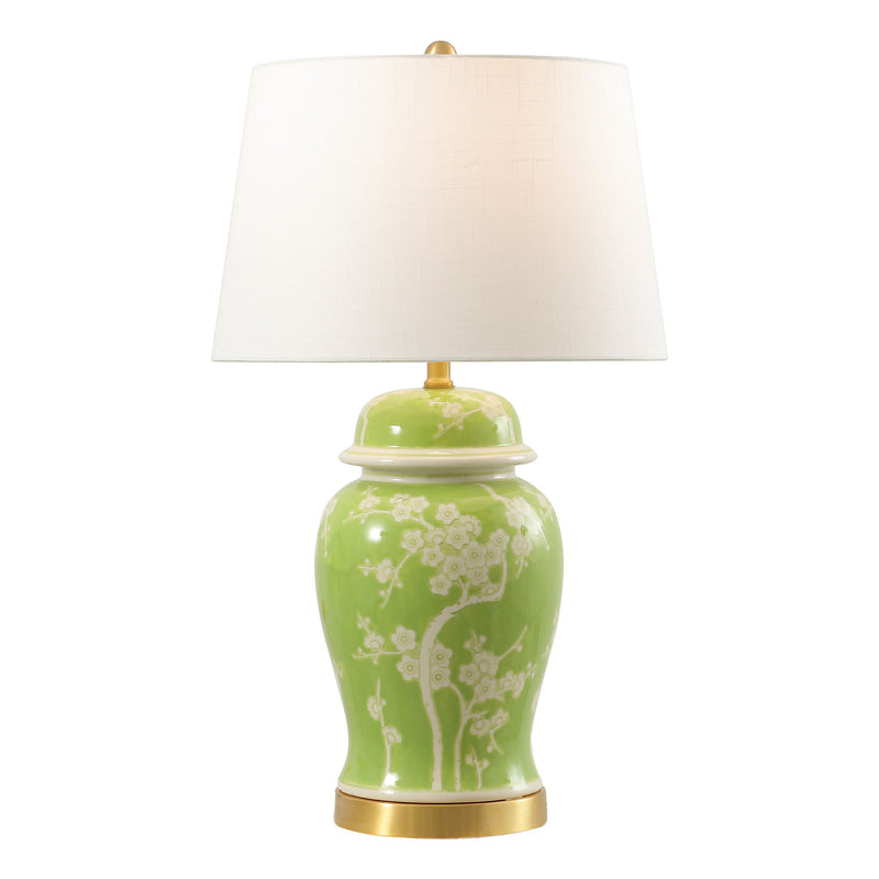 Novelty Table Lamp With Empire Shade - Green / Gold
