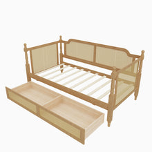 Load image into Gallery viewer, Traditional Style Rattan Daybed, No Box Spring Needed
