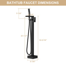 Load image into Gallery viewer, Freestanding Bathtub Faucet With Waterfall Tub Filler And Hand Shower
