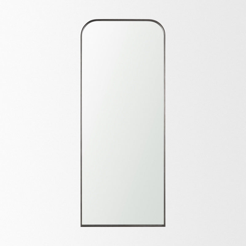 76'' Metal Framed Accent Mirror - Black