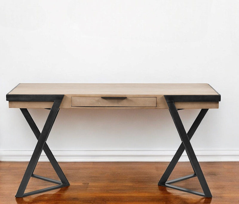 28" Writing Desk - Brown And Black