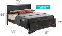 Load image into Gallery viewer, Upholstered Panel Sleigh Bed Design
