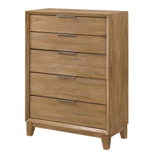 Load image into Gallery viewer, 1 Piece 5 Drawer Tall Chest Bedroom Furniture - Natural Wood
