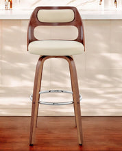 Load image into Gallery viewer, Swivel Bar Chair - Cream And Brown
