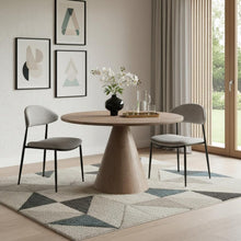 Load image into Gallery viewer, 48" Natural Solid Wood Pedestal Base Round Top Dining Table
