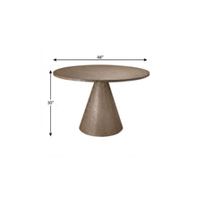 Load image into Gallery viewer, 48" Natural Solid Wood Pedestal Base Round Top Dining Table

